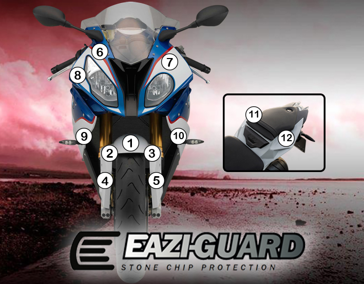 [GUARDBMW003] Eazi-Grip Paint Protection Film for BMW S1000RR 2015 - 2017, gloss or matte (Gloss)