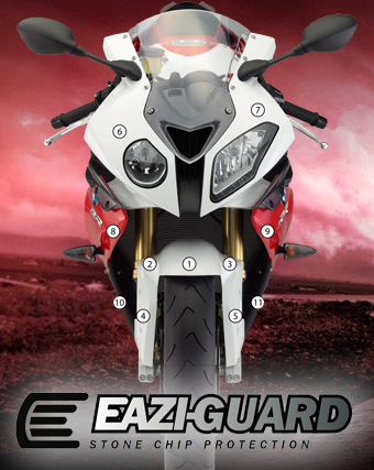 [GUARDBMW004] Eazi-Grip Paint Protection Film for BMW S1000RR HP4 2009 - 2014, gloss or matte (Gloss)