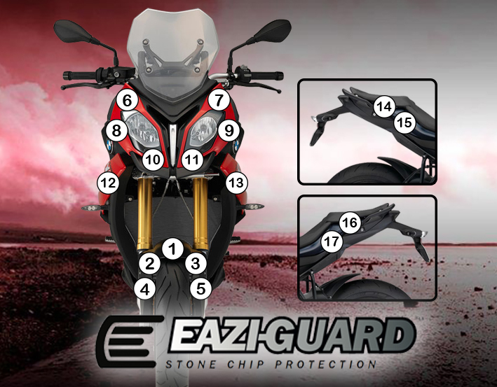 [GUARDBMW006] Eazi-Guard Paint Protection Film for BMW S1000XR 2015 - 2018, gloss or matte (Gloss)