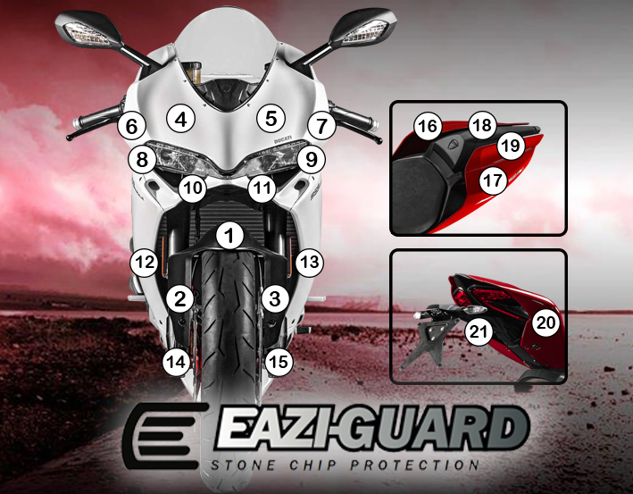 [GUARDDUC001] Eazi-Grip Paint Protection Film for Ducati Panigale 1299, gloss or matte (Gloss)