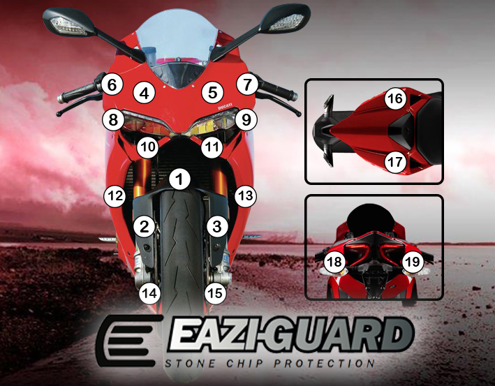[GUARDDUC004] Eazi-Grip Paint Protection Film for Ducati Panigale 899 1199, gloss or matte (Gloss)