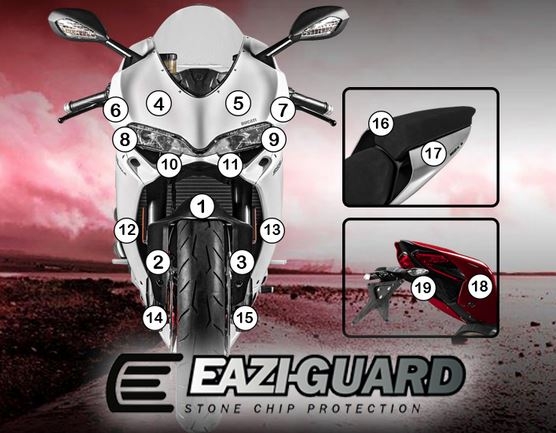 [GUARDDUC006] Eazi-Guard Paint Protection Film for Ducati Panigale 959, gloss or matte (Gloss)