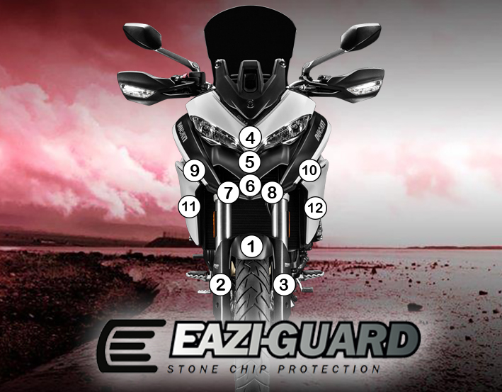 [GUARDDUC009] Eazi-Grip Paint Protection Film for Ducati Multistrada 950, gloss or matte (Gloss)