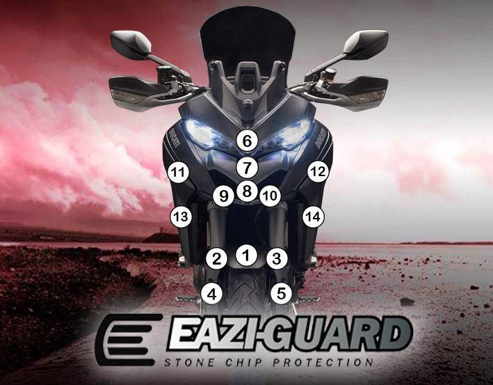 [GUARDDUC010] Eazi-Grip Paint Protection Film for Ducati Multistrada 1260 1260S, gloss or matte (Gloss)