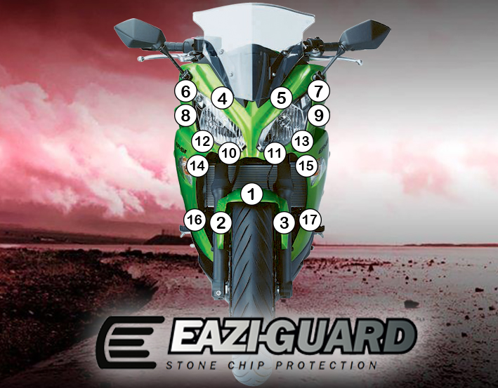 [GUARDKAW001] Eazi-Grip Paint Protection Film for Kawasaki Ninja 650 2012 - 2016, gloss or matte (Gloss)