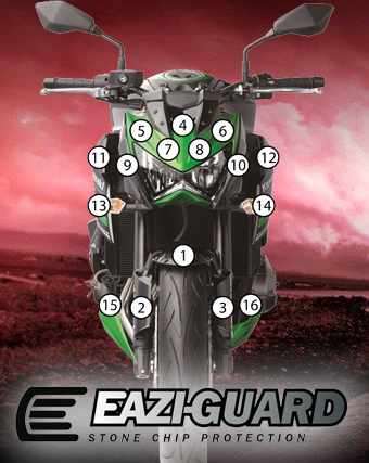 Eazi-Guard Paint Protection Film for Kawasaki Z800, gloss or matte