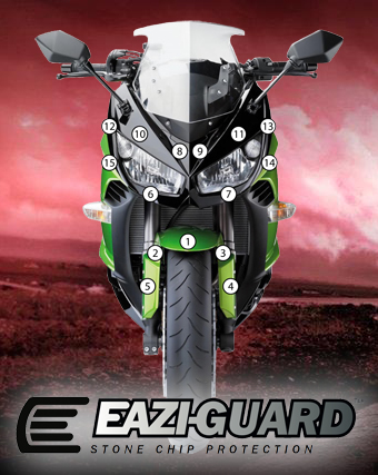 [GUARDKAW005] Eazi-Grip Paint Protection Film for Kawasaki Ninja 1000 2011 - 2016, gloss or matte (Gloss)