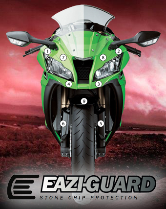 Eazi-Guard Paint Protection Film for Kawasaki ZX-10R 2011 - 2015, gloss or matte