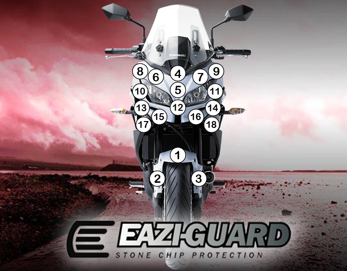 Eazi-Guard Paint Protection Film for Kawasaki Versys 650 2015 - 2017, gloss or matte