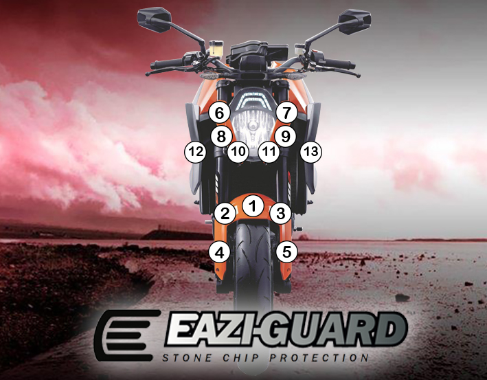 [GUARDKTM001] Eazi-Grip Paint Protection Film for KTM 1290 Super Duke R 2014 - 2016, gloss or matte (Gloss)