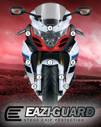 [GUARDSUZ002] Eazi-Grip Paint Protection Film for Suzuki GSX-R 1000 2009 - 2016, gloss or matte (Gloss)