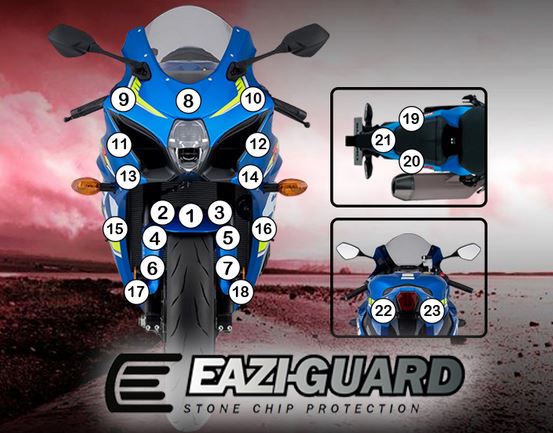 [GUARDSUZ004] Eazi-Grip Paint Protection Film for Suzuki GSX-R 1000, gloss or matte (Gloss)