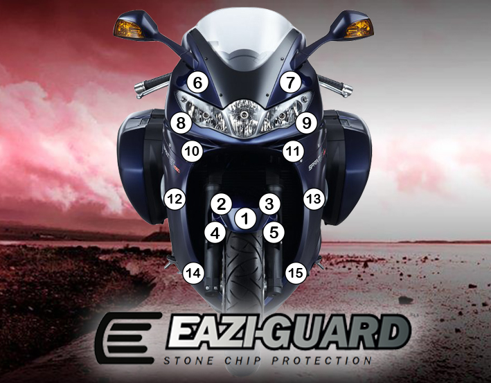 [GUARDTRI002] Eazi-Grip Paint Protection Film for Triumph Sprint GT 2010 - 2017, gloss or matte (Gloss)