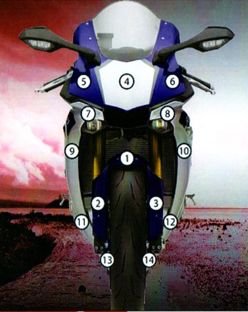 [GUARDYAM001] Eazi-Grip Paint Protection Film for Yamaha YZF-R1 2015 - 2019, gloss or matte (Gloss)