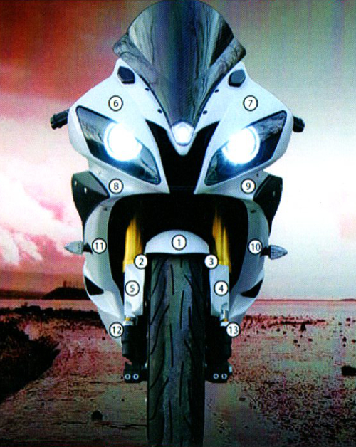 [GUARDYAM003] Eazi-Grip Paint Protection Film for Yamaha YZF-R6 2008 - 2016, gloss or matte (Gloss)