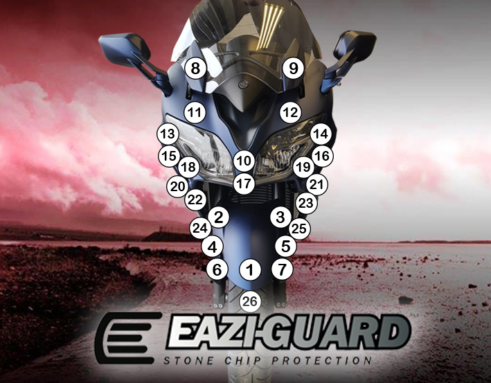 [GUARDYAM007] Eazi-Guard Paint Protection Film for Yamaha FJR1300AE/AS, gloss or matte (Gloss)