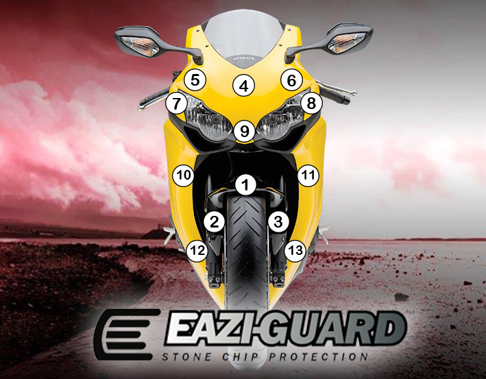 Eazi-Guard Paint Protection Film for Honda CBR1000RR 2008 – 2011, gloss or matte