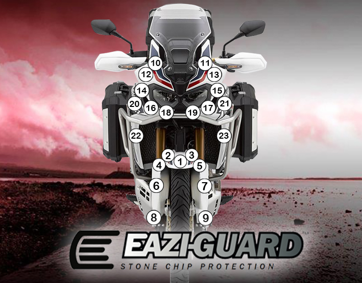 [GUARDHON009] Eazi-Grip Paint Protection Film for Honda Africa Twin 2016 – 2019, gloss or matte (Gloss)