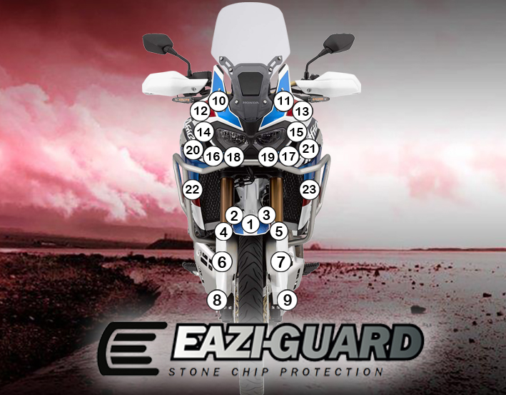 [GUARDHON010] Eazi-Grip Paint Protection Film for Honda Africa Twin Adventure Sports 2018 – 2019, gloss or matte (Gloss)