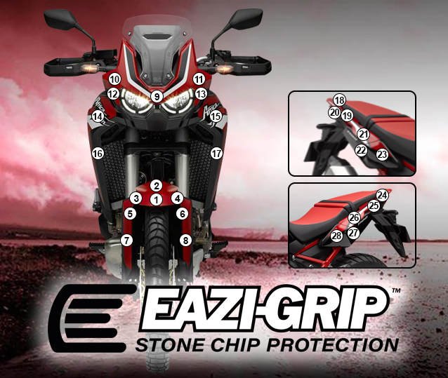 [GUARDHON012] Eazi-Grip Paint Protection Film for Honda Africa Twin 2020, gloss or matte (Gloss)