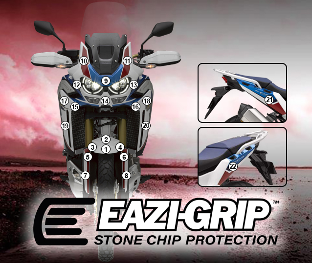 [GUARDHON013] Eazi-Grip Paint Protection Film for Honda Africa Twin Adventure Sports 2020, gloss or matte (Gloss)