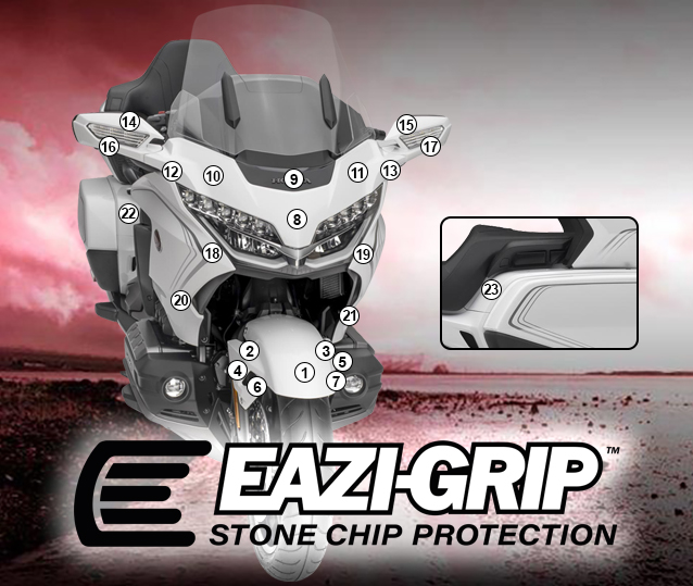 [GUARDHON014] Eazi-Grip Paint Protection Film for Honda Goldwing Tour Premium 2020, gloss or matte (Gloss)