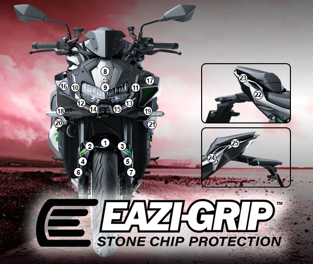Eazi-Grip Paint Protection Film for Kawasaki ZH2, gloss or matte