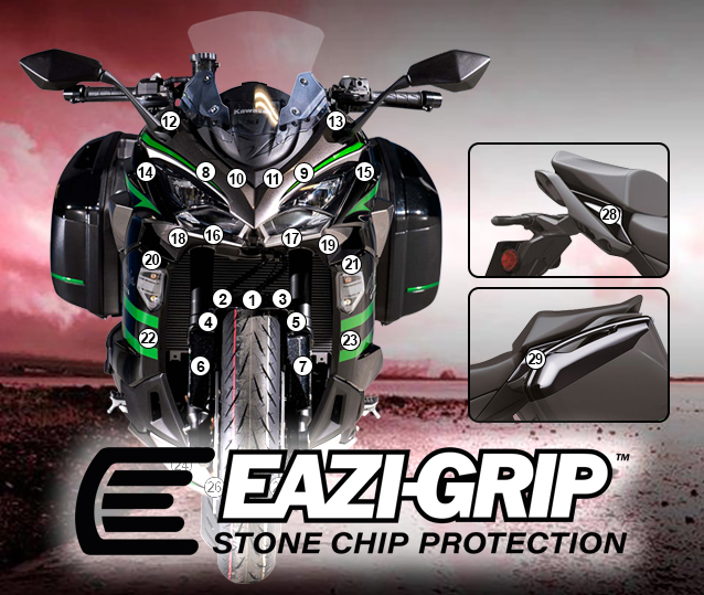 Eazi-Grip Paint Protection Film for Kawasaki Ninja 1000SX, gloss or matte