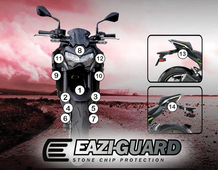 Eazi-Grip Paint Protection Film for Kawasaki Z900 2020, gloss or matte