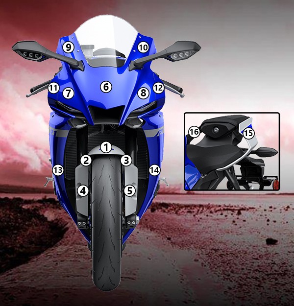 [GUARDYAM010] Eazi-Grip Paint Protection Film for Yamaha YZF-R1 2020, gloss or matte (Gloss)