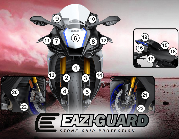 [GUARDYAM011] Eazi-Grip Paint Protection Film for Yamaha YZF-R1M 2020, gloss or matte (Gloss)