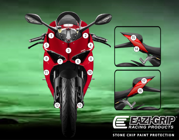 [GUARDDUC012] Eazi-Grip Paint Protection Film for Ducati Panigale V2, gloss or matte (Gloss)