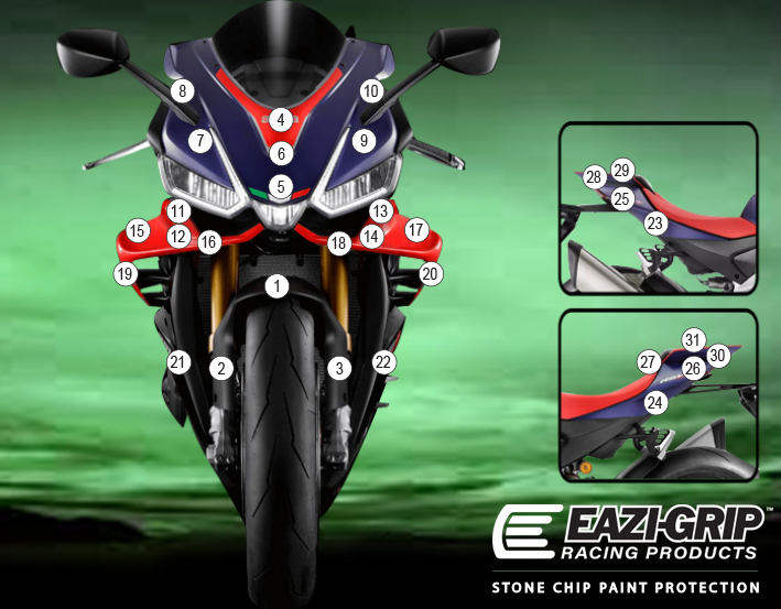 Eazi-Grip Paint Protection Film for Aprilia RSV4 2021, gloss or matte