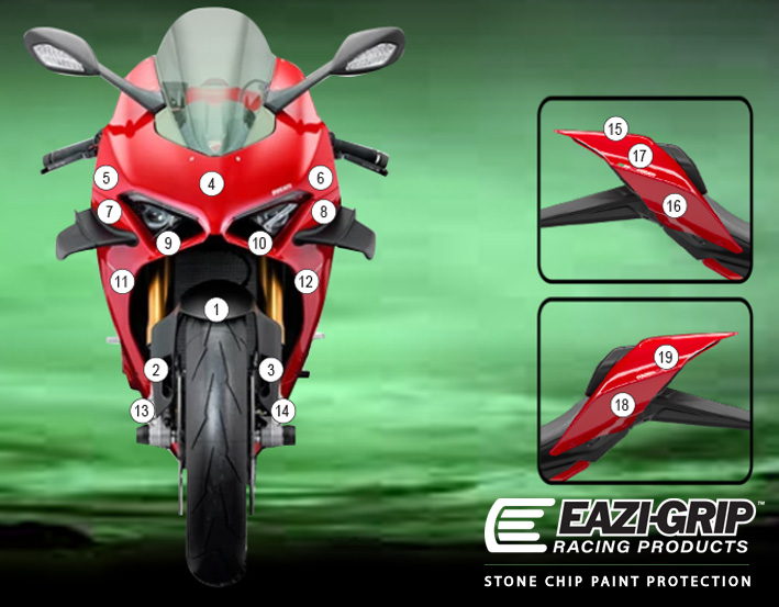 [GUARDDUC014] Eazi-Guard Paint Protection Film for Ducati Panigale V4 2020 - 2022, gloss or matte (Gloss)