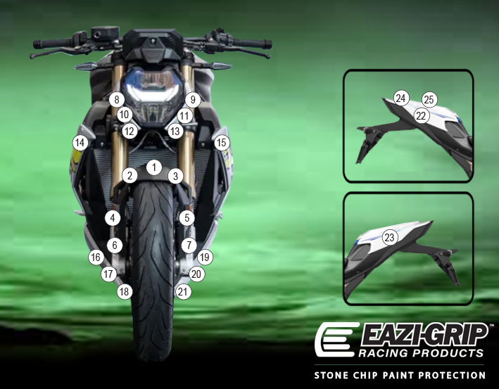 [GUARDBMW012] Eazi-Grip Paint Protection Film for BMW S1000R 2021, gloss or matte (Gloss)