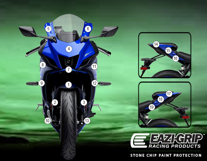 [GUARDYAM014] Eazi-Grip Paint Protection Film for Yamaha YZF-R7, gloss or matte (Gloss)