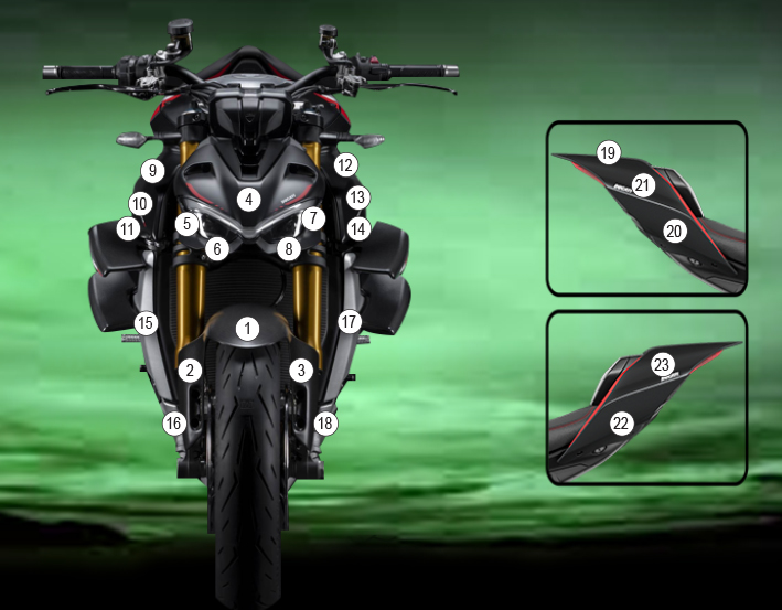 [GUARDDUC018] Eazi-Grip Paint Protection Film for Ducati Streetfighter V4 SP, gloss or matte (Gloss)