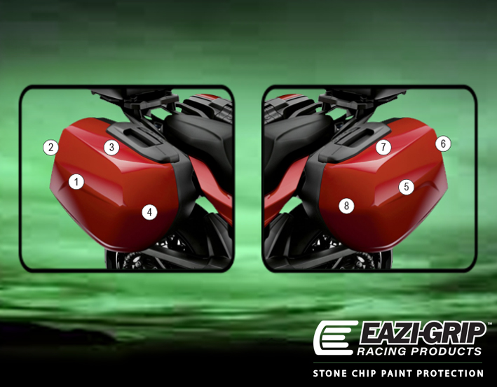 Eazi-Grip Pannier Protection Film for BMW F900XR, gloss or matte