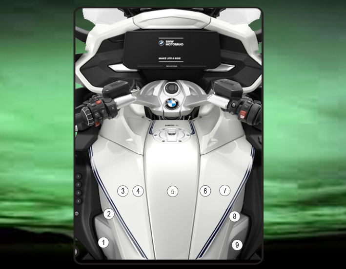 Eazi-Grip Tank Protection Film for BMW K1600 GTL B, gloss or matte