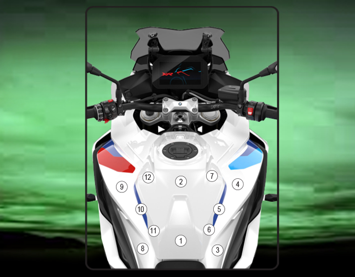 Eazi-Grip Tank Protection Film for BMW S1000XR 2020, gloss or matte