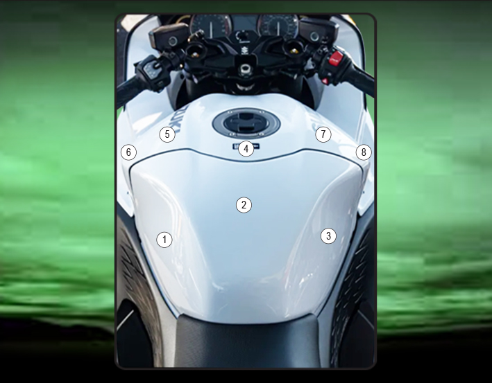 Eazi-Grip Tank Protection Film for Suzuki Hayabusa Gen III, gloss or matte