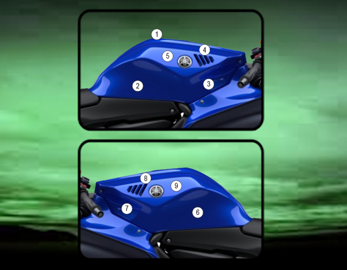[TANKYAM004] Eazi-Guard Tank Protection Film for Yamaha YZF-R7, gloss or matte (Gloss)