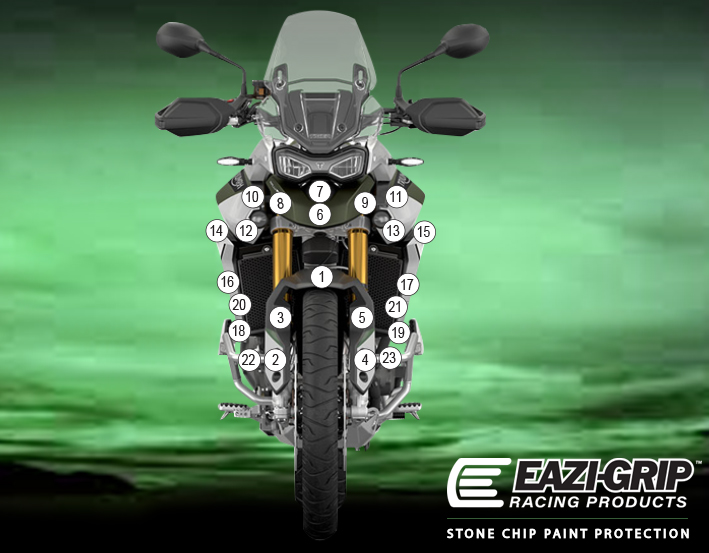 [GUARDTRI011] Eazi-Guard Paint Protection Film for Triumph Tiger 900 Rally Pro, gloss or matte (Gloss)