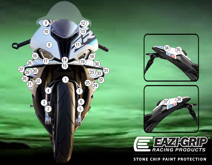 [GUARDBMW016] Eazi-Grip Paint Protection Film for BMW S1000RR 2023, gloss or matte (Gloss)