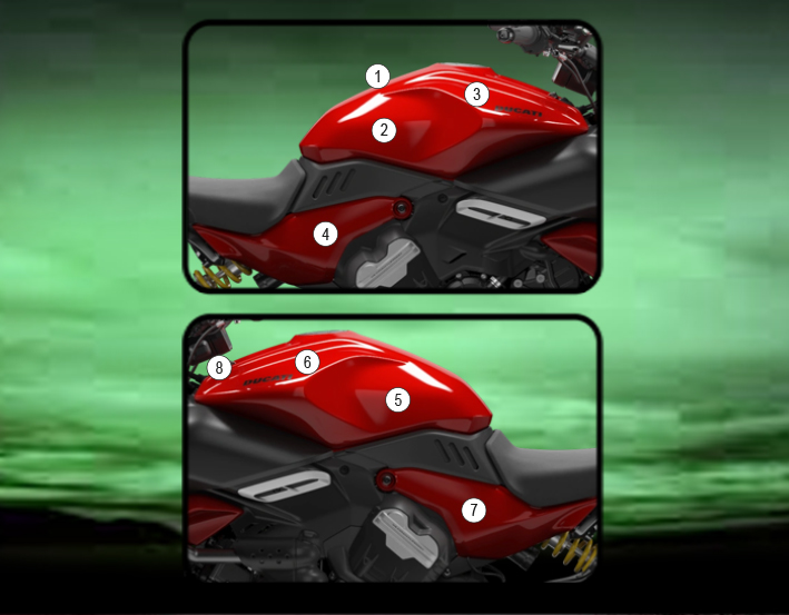 Eazi-Grip Tank Protection Film for Ducati Diavel V4, gloss or matte