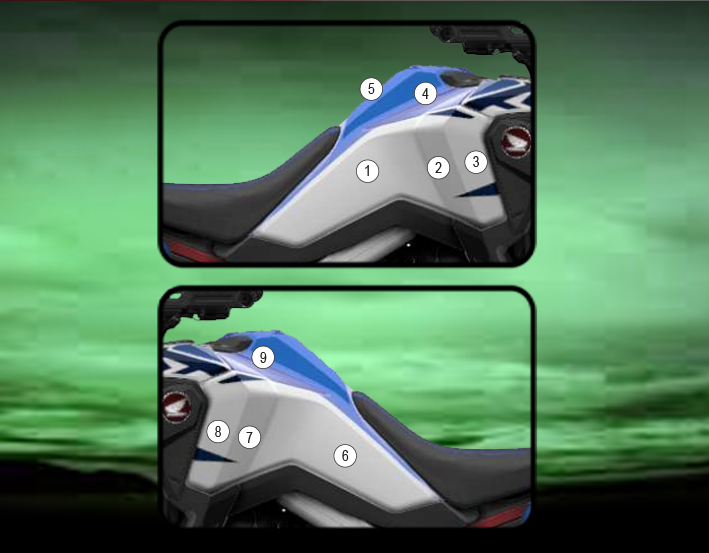 Eazi-Grip Tank Protection Film for Honda Africa Twin, gloss or matte