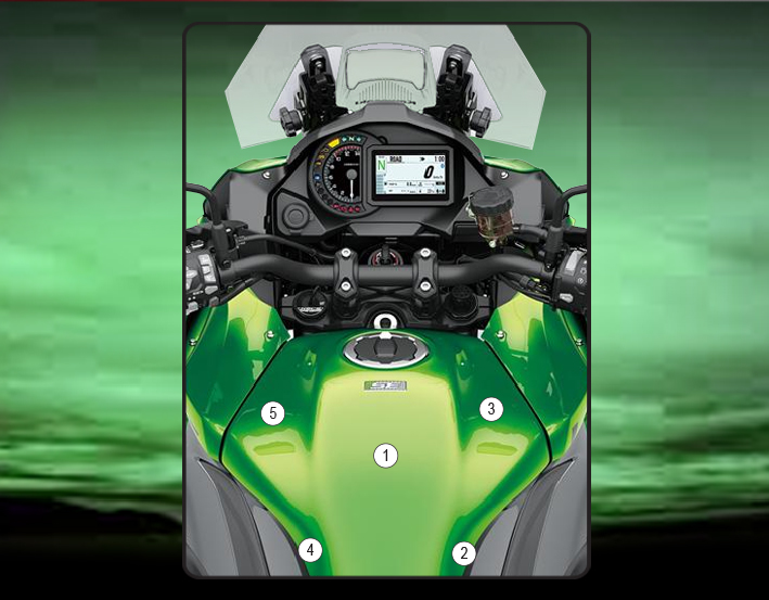 Eazi-Guard Tank Protection Film for Kawasaki Versys 1000, gloss or matte