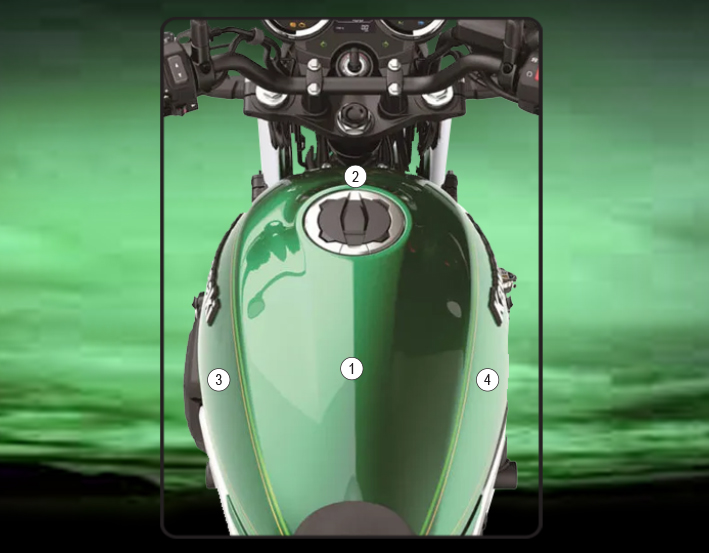 Eazi-Grip Tank Protection Film for Kawasaki Z650RS, gloss or matte