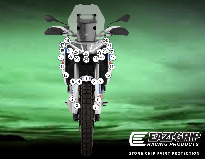 Eazi-Grip Paint Protection Film for Aprilia Tuareg 660, gloss or matte