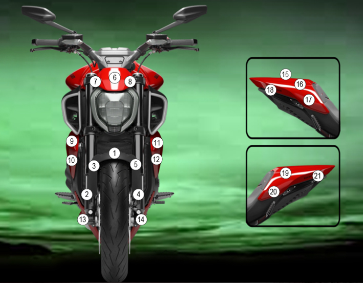 Eazi-Grip Paint Protection Film for Ducati Diavel V4 2023, gloss or matte
